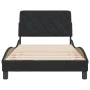 Estructura de cama con cabecero de terciopelo negro 100x200 cm de vidaXL, Camas y somieres - Ref: Foro24-3207907, Precio: 128...