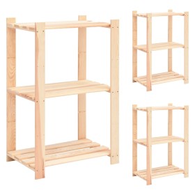 Shelving 3 levels 3 units solid pine wood 150 kg by vidaXL, Industrial shelving - Ref: Foro24-3051122, Price: 115,31 €, Disco...