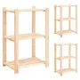 Shelving 3 levels 3 units solid pine wood 150 kg by vidaXL, Industrial shelving - Ref: Foro24-3051122, Price: 126,70 €, Disco...