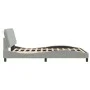 Light gray velvet bed frame with headboard 120x200cm by vidaXL, Beds and slatted bases - Ref: Foro24-3207911, Price: 168,63 €...