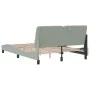 Light gray velvet bed frame with headboard 120x200cm by vidaXL, Beds and slatted bases - Ref: Foro24-3207911, Price: 168,63 €...