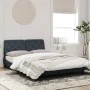 Dark gray velvet bed frame with headboard 140x190 cm by vidaXL, Beds and slatted bases - Ref: Foro24-3207918, Price: 191,20 €...