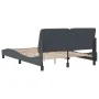 Dark gray velvet bed frame with headboard 140x190 cm by vidaXL, Beds and slatted bases - Ref: Foro24-3207918, Price: 191,20 €...