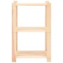 Estantería 3 niveles 3 unidades madera pino maciza 150 kg