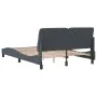 Dark gray velvet bed frame with headboard 140x200 cm by vidaXL, Beds and slatted bases - Ref: Foro24-3207924, Price: 194,66 €...