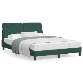Dark green velvet bed frame with headboard 140x200 cm by vidaXL, Beds and slatted bases - Ref: Foro24-3207926, Price: 221,18 ...
