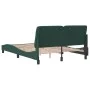 Dunkelgrüner Samtbettrahmen mit Kopfteil 140x200 cm von vidaXL, Betten und Lattenroste - Ref: Foro24-3207926, Preis: 221,31 €...