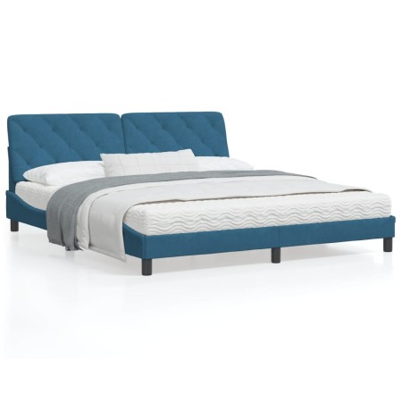 Estructura de cama con cabecero terciopelo azul 180x200 cm de vidaXL, Camas y somieres - Ref: Foro24-3207939, Precio: 238,56 ...