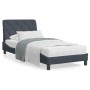 Dark gray velvet bed frame with LED lights 90x190 cm by vidaXL, Beds and slatted bases - Ref: Foro24-3213826, Price: 161,69 €...