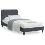 Dark gray velvet bed frame with LED lights 90x190 cm by vidaXL, Beds and slatted bases - Ref: Foro24-3213826, Price: 161,34 €...