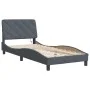 Dark gray velvet bed frame with LED lights 90x190 cm by vidaXL, Beds and slatted bases - Ref: Foro24-3213826, Price: 161,34 €...