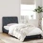 Bettgestell aus dunkelgrauem Samt mit LED-Leuchten, 90 x 190 cm von vidaXL, Betten und Lattenroste - Ref: Foro24-3213826, Pre...