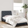 Dark gray velvet bed frame with LED lights 90x190 cm by vidaXL, Beds and slatted bases - Ref: Foro24-3213826, Price: 161,69 €...
