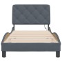 Dark gray velvet bed frame with LED lights 90x190 cm by vidaXL, Beds and slatted bases - Ref: Foro24-3213826, Price: 161,69 €...