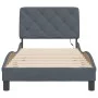 Dark gray velvet bed frame with LED lights 90x190 cm by vidaXL, Beds and slatted bases - Ref: Foro24-3213826, Price: 161,34 €...