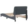 Dark gray velvet bed frame with LED lights 90x190 cm by vidaXL, Beds and slatted bases - Ref: Foro24-3213826, Price: 161,34 €...