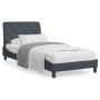 Dark gray velvet bed frame with LED lights 90x200 cm by vidaXL, Beds and slatted bases - Ref: Foro24-3213832, Price: 164,49 €...