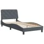 Dark gray velvet bed frame with LED lights 90x200 cm by vidaXL, Beds and slatted bases - Ref: Foro24-3213832, Price: 159,55 €...