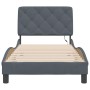 Dark gray velvet bed frame with LED lights 90x200 cm by vidaXL, Beds and slatted bases - Ref: Foro24-3213832, Price: 164,49 €...