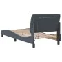 Dark gray velvet bed frame with LED lights 90x200 cm by vidaXL, Beds and slatted bases - Ref: Foro24-3213832, Price: 159,55 €...