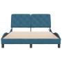 Blue velvet bed frame with LED lights 140x190 cm by vidaXL, Beds and slatted bases - Ref: Foro24-3213853, Price: 214,69 €, Di...