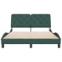 Estructura de cama con luces terciopelo verde oscuro 140x200 cm de vidaXL, Camas y somieres - Ref: Foro24-3213858, Precio: 20...