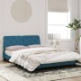 Estructura de cama con luces LED terciopelo azul 120x200 cm de vidaXL, Camas y somieres - Ref: Foro24-3213847, Precio: 194,47...