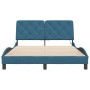 Estructura de cama con luces LED terciopelo azul 120x200 cm de vidaXL, Camas y somieres - Ref: Foro24-3213847, Precio: 194,47...