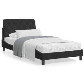 Estructura de cama con luces LED terciopelo negro 100x200 cm de vidaXL, Camas y somieres - Ref: Foro24-3213839, Precio: 137,1...