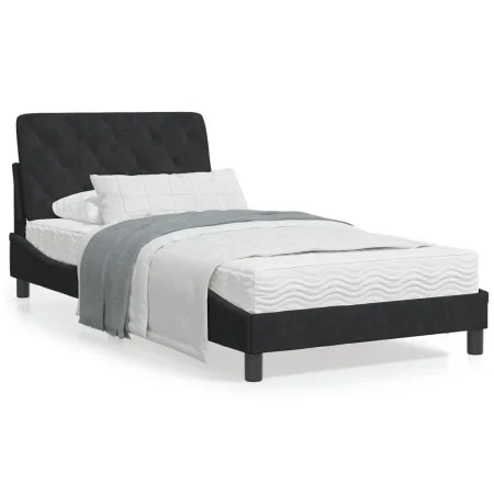Black velvet bed frame with LED lights 100x200 cm by vidaXL, Beds and slatted bases - Ref: Foro24-3213839, Price: 136,35 €, D...