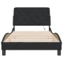 Black velvet bed frame with LED lights 100x200 cm by vidaXL, Beds and slatted bases - Ref: Foro24-3213839, Price: 136,35 €, D...