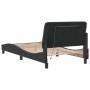 Black velvet bed frame with LED lights 100x200 cm by vidaXL, Beds and slatted bases - Ref: Foro24-3213839, Price: 134,94 €, D...