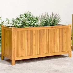Planter with solid acacia wood lining 99.5x38x50 cm by vidaXL, Pots and planters - Ref: Foro24-366441, Price: 107,11 €, Disco...