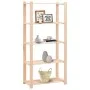 5-level shelf, 2 units, solid pine wood, 250 kg by vidaXL, Industrial shelving - Ref: Foro24-3051113, Price: 185,18 €, Discou...