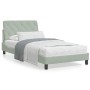 Bett mit hellgrauer Samtmatratze 100x200 cm von vidaXL, Betten und Lattenroste - Ref: Foro24-3208640, Preis: 289,53 €, Rabatt: %