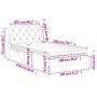Bett mit hellgrauer Samtmatratze 100x200 cm von vidaXL, Betten und Lattenroste - Ref: Foro24-3208640, Preis: 289,53 €, Rabatt: %