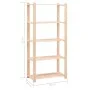 5-level shelf, 2 units, solid pine wood, 250 kg by vidaXL, Industrial shelving - Ref: Foro24-3051113, Price: 185,18 €, Discou...