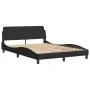 Bed with black velvet mattress 140x190 cm by vidaXL, Beds and slatted bases - Ref: Foro24-3208654, Price: 384,78 €, Discount: %