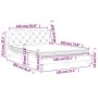 Bed with black velvet mattress 140x190 cm by vidaXL, Beds and slatted bases - Ref: Foro24-3208654, Price: 384,78 €, Discount: %
