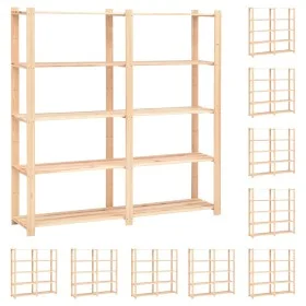 Shelving 5 levels 10 units solid pine wood 500 kg by vidaXL, Industrial shelving - Ref: Foro24-3051112, Price: 1,00 €, Discou...