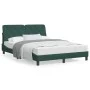 Cama con colchón terciopelo verde oscuro 140x200 cm de vidaXL, Camas y somieres - Ref: Foro24-3208661, Precio: 420,14 €, Desc...