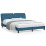 Bett mit blauer Samtmatratze 160x200 cm von vidaXL, Betten und Lattenroste - Ref: Foro24-3208668, Preis: 456,05 €, Rabatt: %
