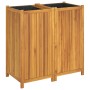 Pflanzgefäß mit Verkleidung aus massivem Akazienholz, 100 x 50 x 100 cm von vidaXL, Töpfe und Pflanzgefäße - Ref: Foro24-3664...