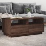 Couchtisch mit LED-Leuchten Eiche braun 90x49x40 cm von vidaXL, Couchtisch - Ref: Foro24-839839, Preis: 101,16 €, Rabatt: %