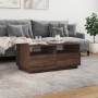 Couchtisch mit LED-Leuchten Eiche braun 90x49x40 cm von vidaXL, Couchtisch - Ref: Foro24-839839, Preis: 101,16 €, Rabatt: %