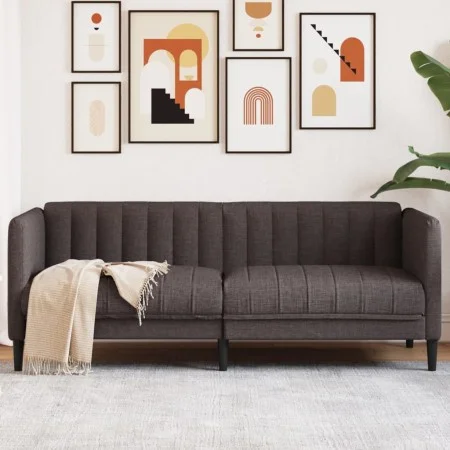 2 seater sofa dark brown fabric by vidaXL, Sofas - Ref: Foro24-372607, Price: 243,83 €, Discount: %