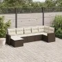 7-piece garden sofa set with brown PE rattan cushions by vidaXL, Modular outdoor sofas - Ref: Foro24-3251620, Price: 449,32 €...