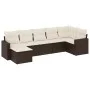 7-piece garden sofa set with brown PE rattan cushions by vidaXL, Modular outdoor sofas - Ref: Foro24-3251620, Price: 449,32 €...