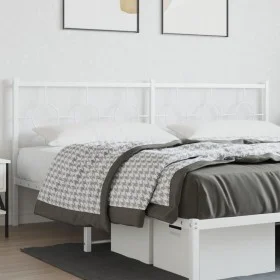 Kopfteil aus weißem Metall, 200 cm von vidaXL, Kopf- und Fußteile - Ref: Foro24-376313, Preis: 44,60 €, Rabatt: %