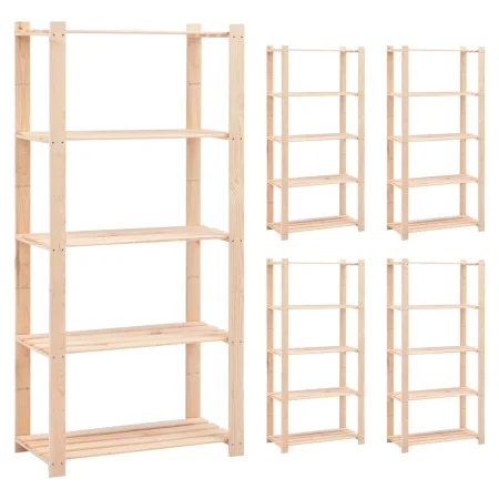 Shelving 5 levels 5 units solid pine wood 250 kg by vidaXL, Industrial shelving - Ref: Foro24-3051115, Price: 447,35 €, Disco...